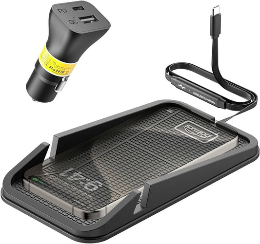 Wireless car Charger, Polmxs Fast Wireless Charger Charging pad No-Slip Wireless
