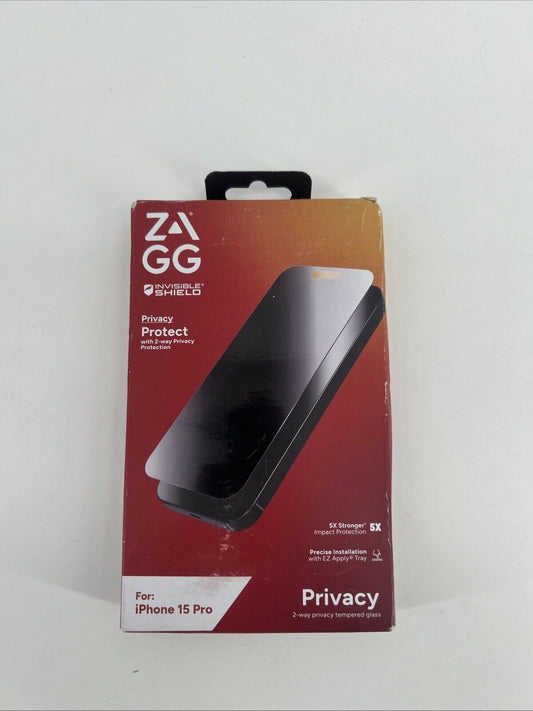 ZAGG Apple iPhone 15 Pro Glass Elite Privacy Screen Protector - Open Box