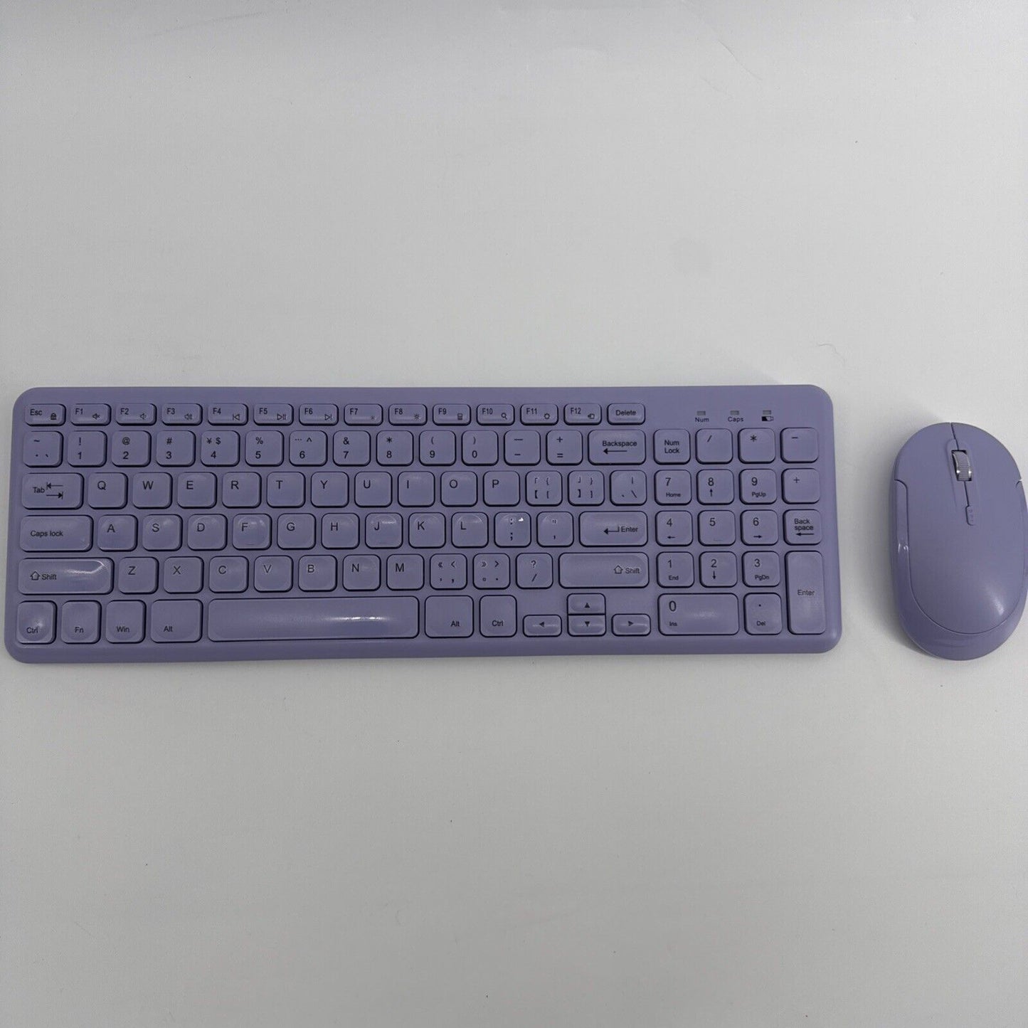 Superbcco Keyboard Mouse Combo Cordless Lavender/Purple 2.4Ghz