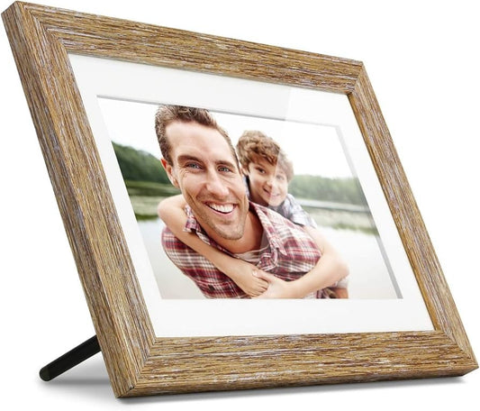 Aluratek 10� Distressed Wood Digital Photo Frame with Auto Slideshow, 102