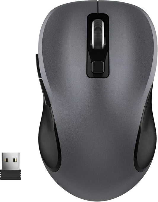 WisFox 2.4G Wireless Mouse for Laptop, Ergonomic Computer Mouse with USB Receive