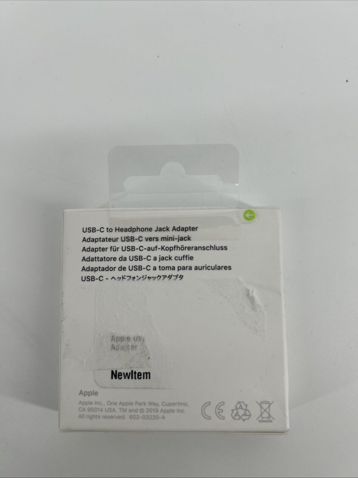 Apple MU7E2AM/A USB-C to 3.5 mm Headphone Jack Adapter