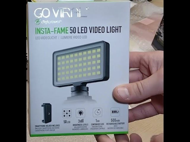 DigiPower InstaFame Super Compact 50 LED Video Light For DSLR/Mirrorless Cameras