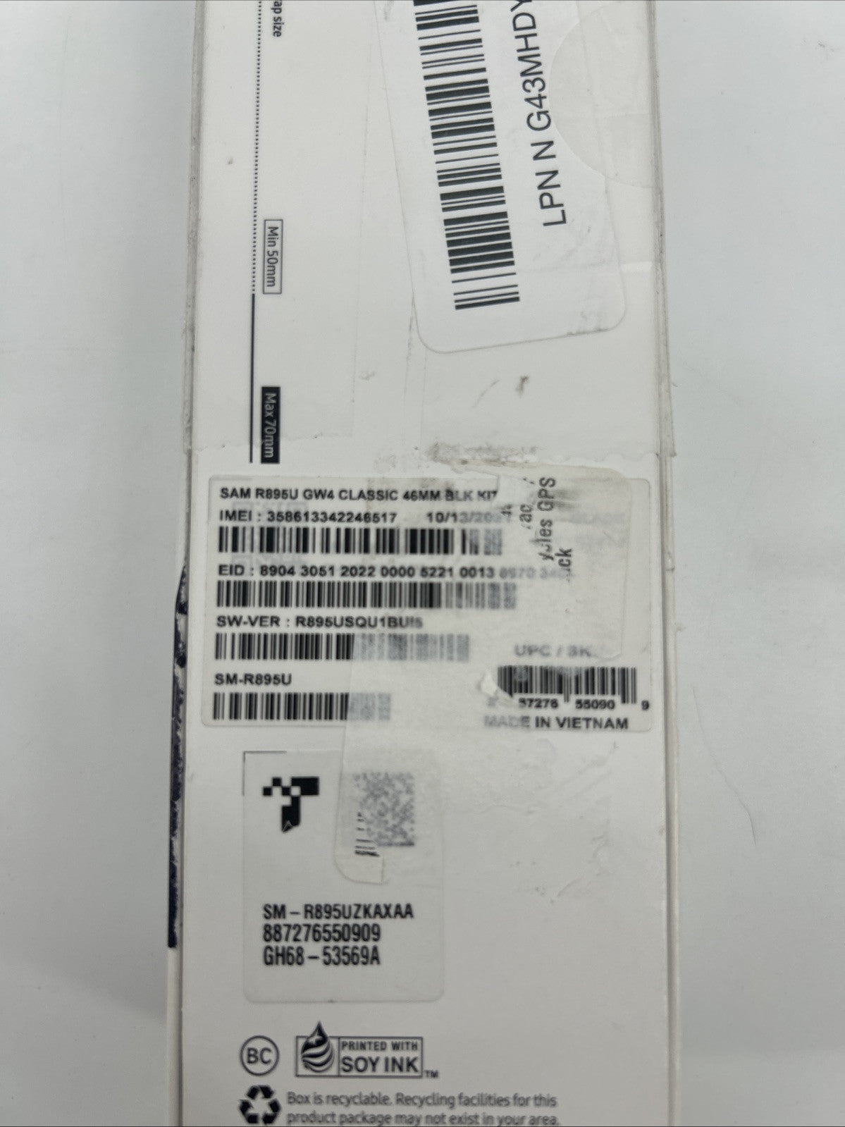 Samsung Galaxy Watch4 Classic SM-R895 46mm Stainless Steel Case with Ridge-Sport