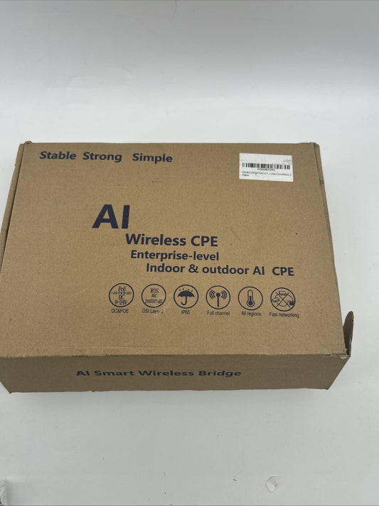 AI Wireless CPE Enterprise-Level Indoor & Outdoor Smart Wireless Bridge