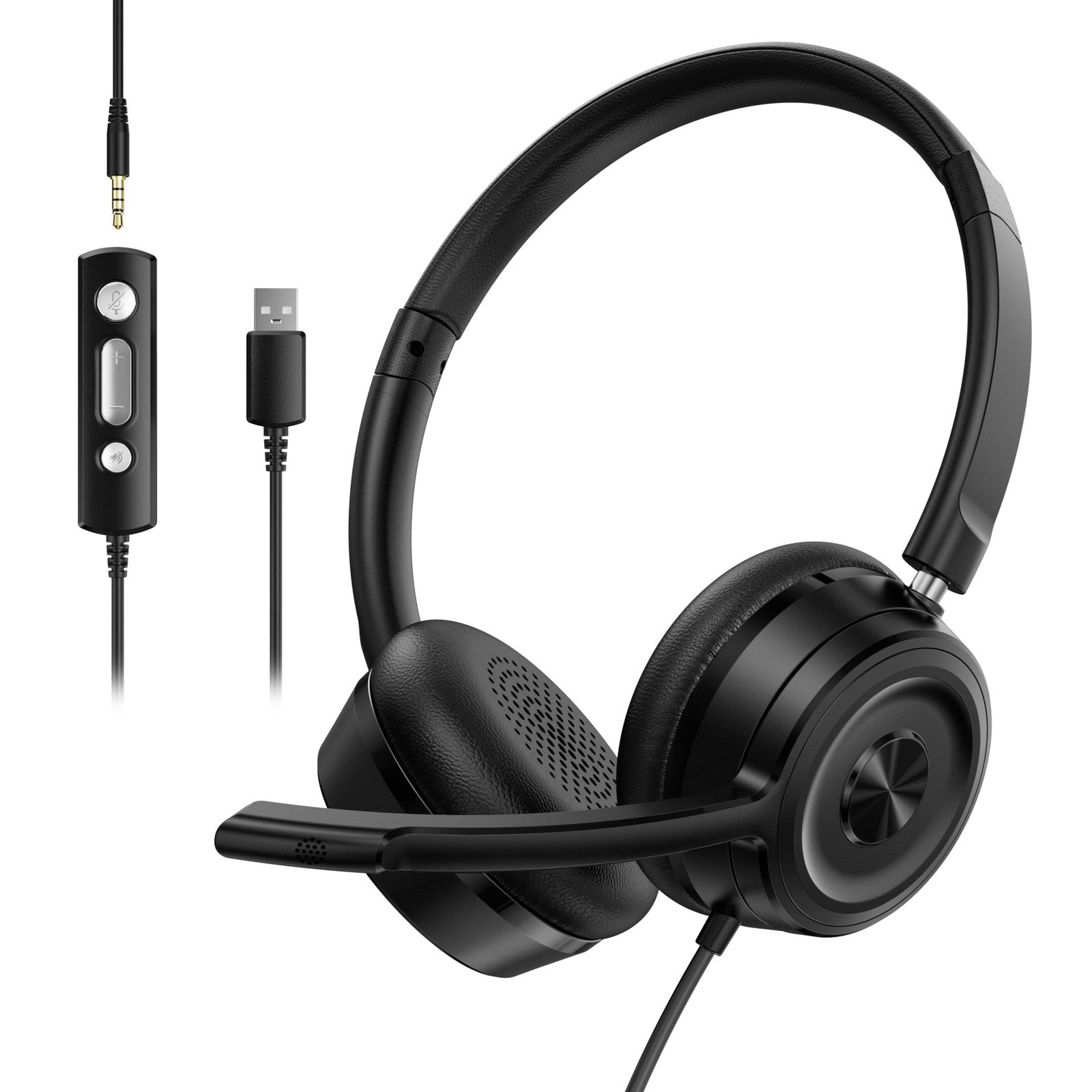 Soothielec Headset wtih Mic, USB Headset with Microphone for PC