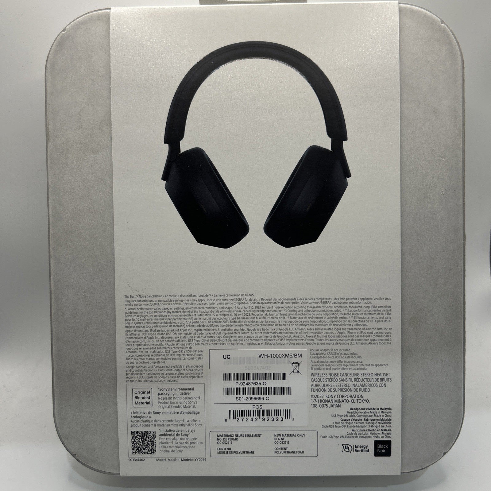 Sony WH-1000XM5 Wireless Noise Canceling Headphones - Black