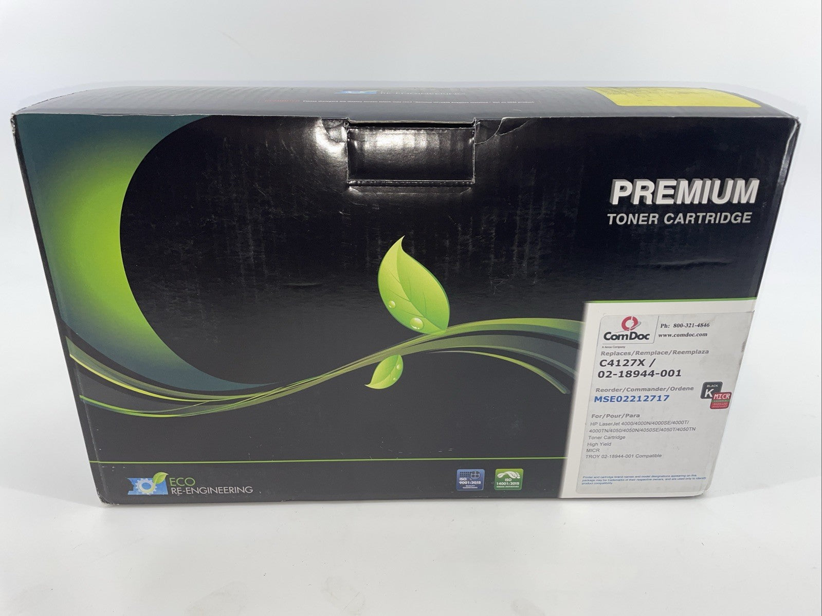 Toner Replacement Cartridge C4127X HP 4000 High Yield Black Sealed Comdoc