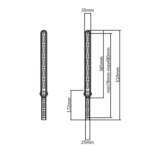 QualGear Durable Universal Sound Bar Bracket for Sound Bars Upto 15Kg/33lbs