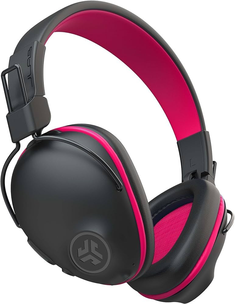 JLab JBuddies Pro Bluetooth Wireless Over-Ear Kids Headphones - Black/Pink