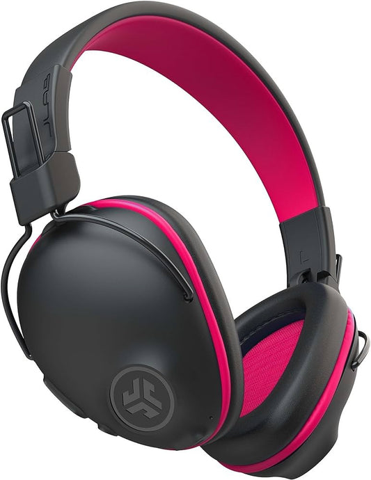JLab JBuddies Pro Bluetooth Wireless Over-Ear Kids Headphones - Black/Pink
