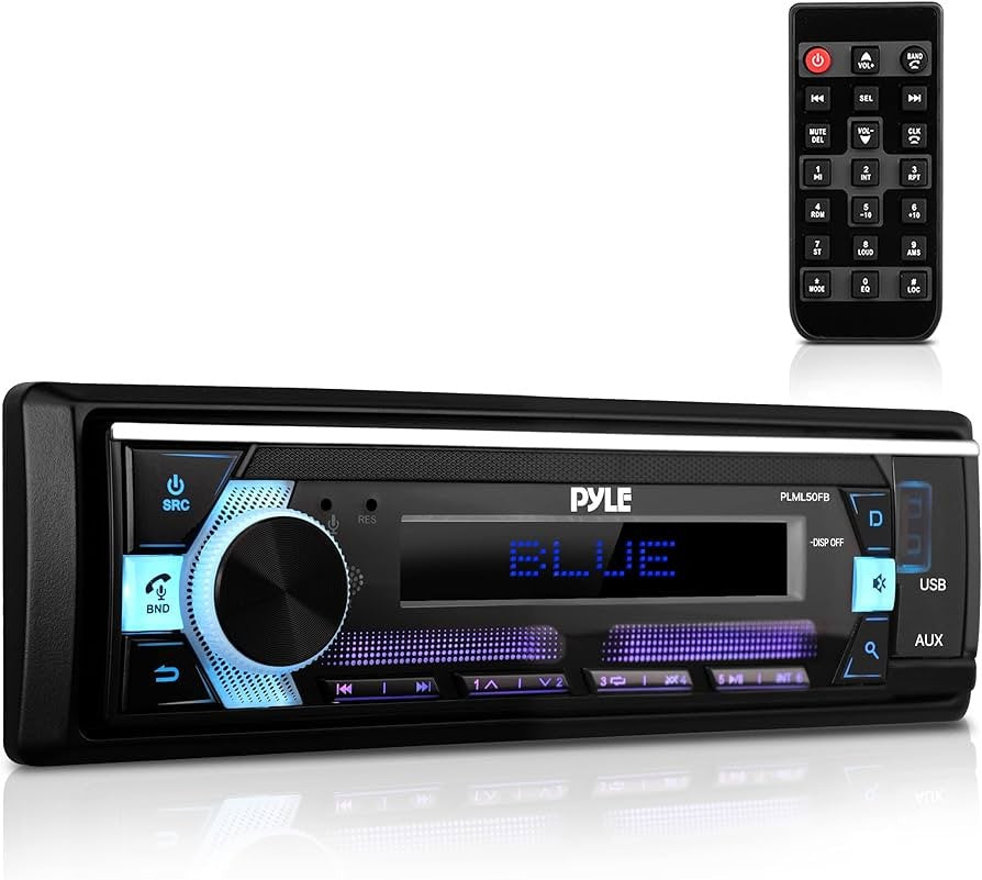 Pyle Bluetooth Stereo Headunit Receiver - In-Dash Single DIN Head Unit Receiver