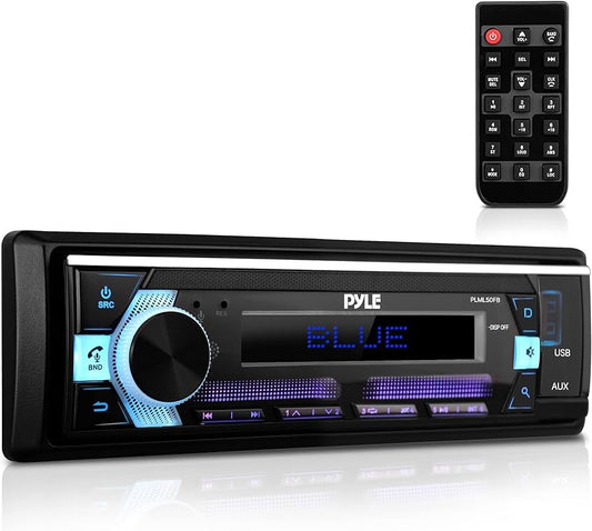 Pyle Bluetooth Stereo Headunit Receiver - In-Dash Single DIN Head Unit Receiver