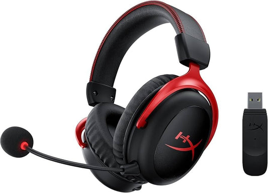 HyperX Cloud II Wireless Gaming Headset - Red Premium Comfort & Audio