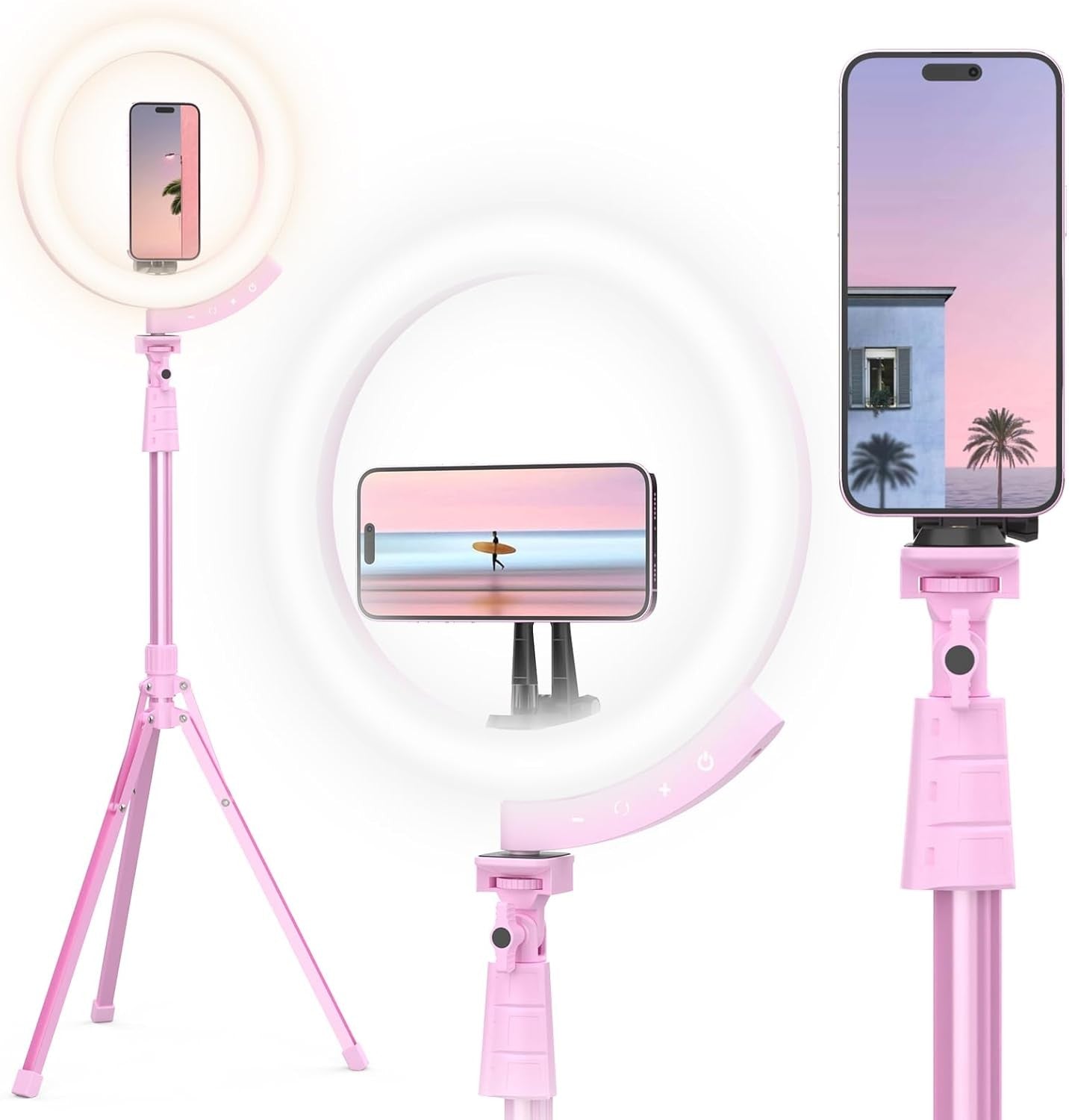 UBeesize Upgraded 12'' Ring Light with 62'' Tripod Stand and Magnetic Phone Hold