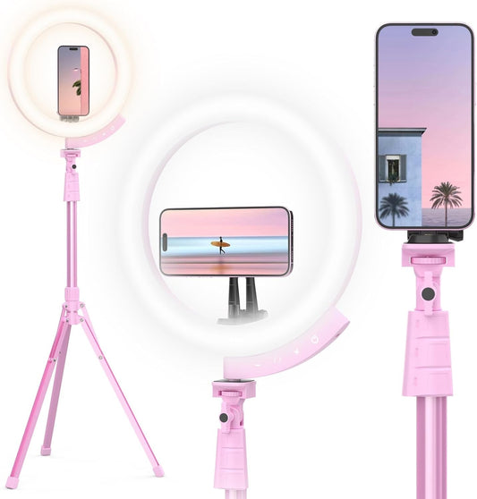 UBeesize Upgraded 12'' Ring Light with 62'' Tripod Stand and Magnetic Phone Hold