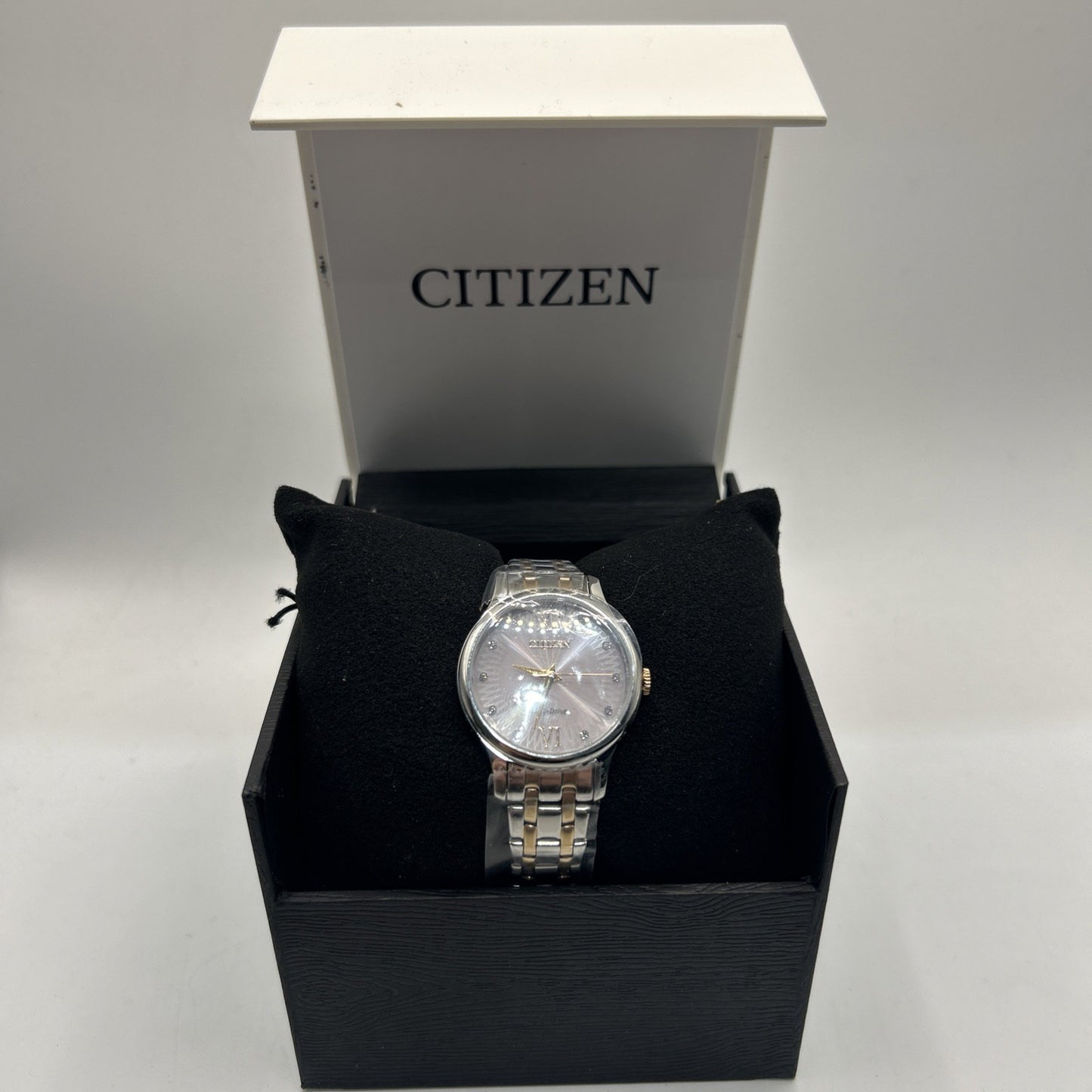 CITIZEN Eco-Drive CLASSIC Pink Dial Two-Tone Women's Watch EM0897-51X MSRP: $375