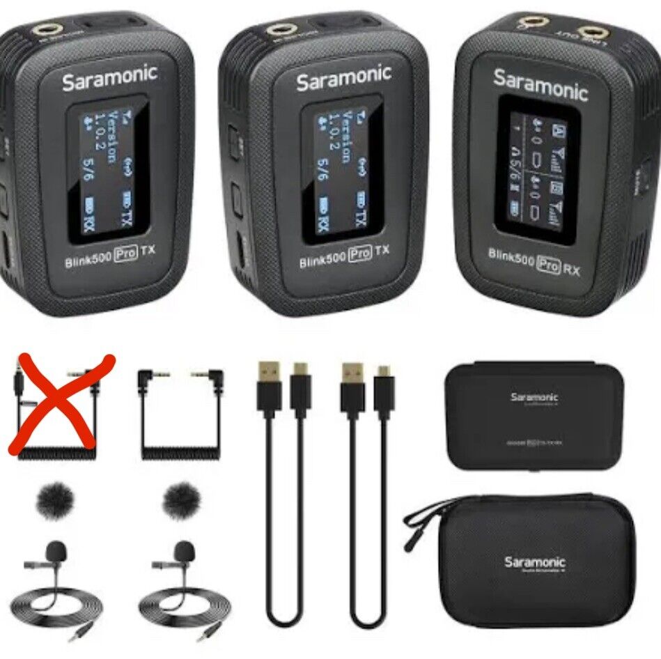 Saramonic Blink 500 Pro Vlog Clip-On Microphone System - See Pictures