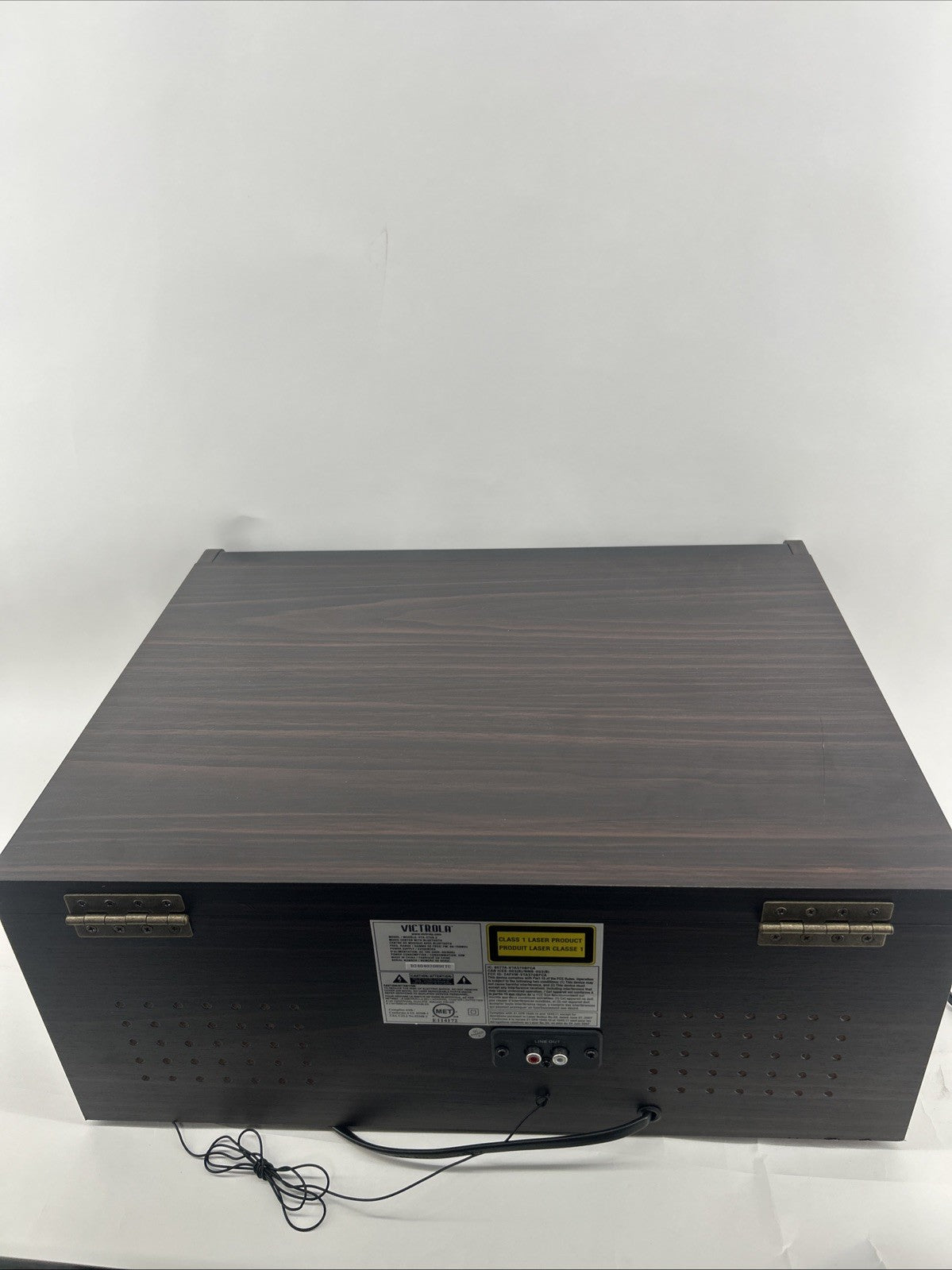 Victrola VTA-370B 7-in-1 Wood Bluetooth Retro 3-speed Record Player - See Descri