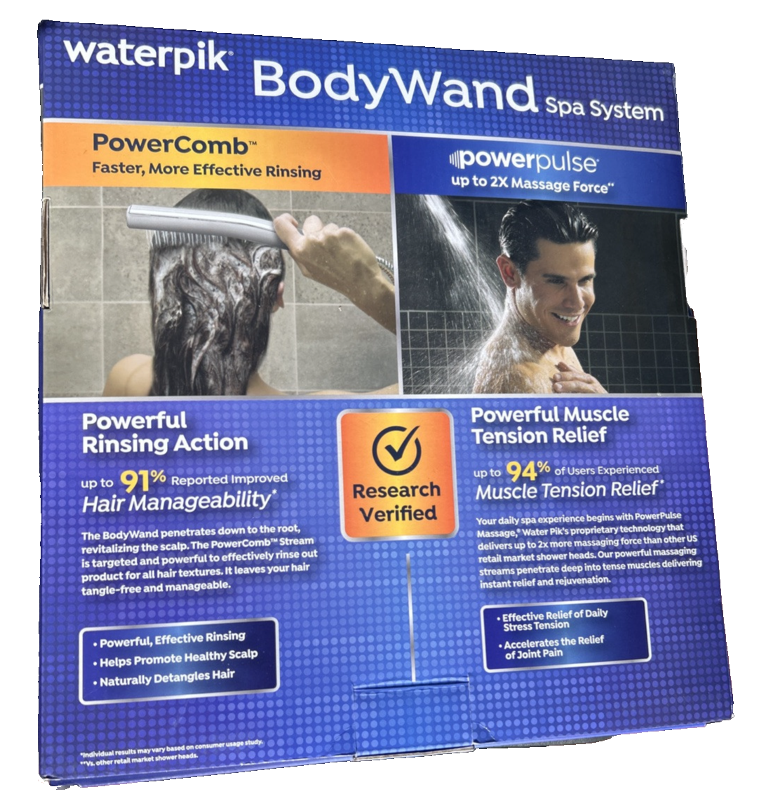 Waterpik Body Wand Spa System with Power Comb Plus Power Pulse Force