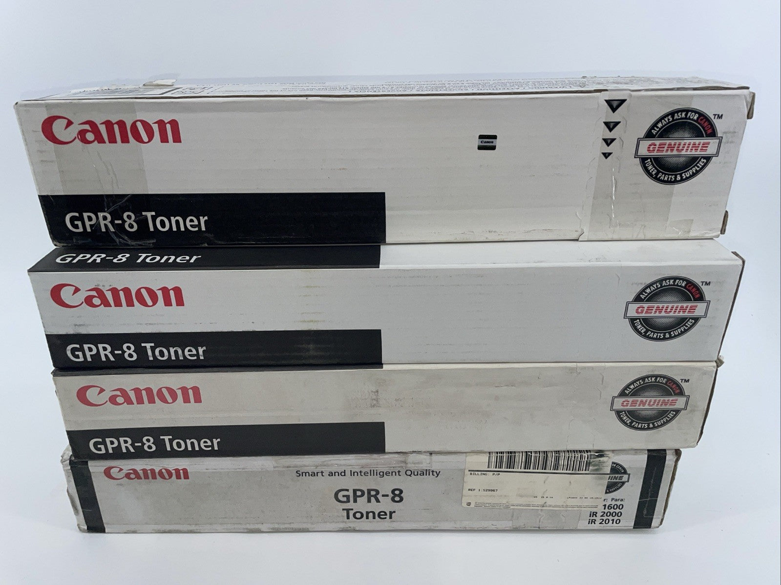 Bulk 4 Pack Canon GPR-8 Black Toner Laser Cartridge Open Box New