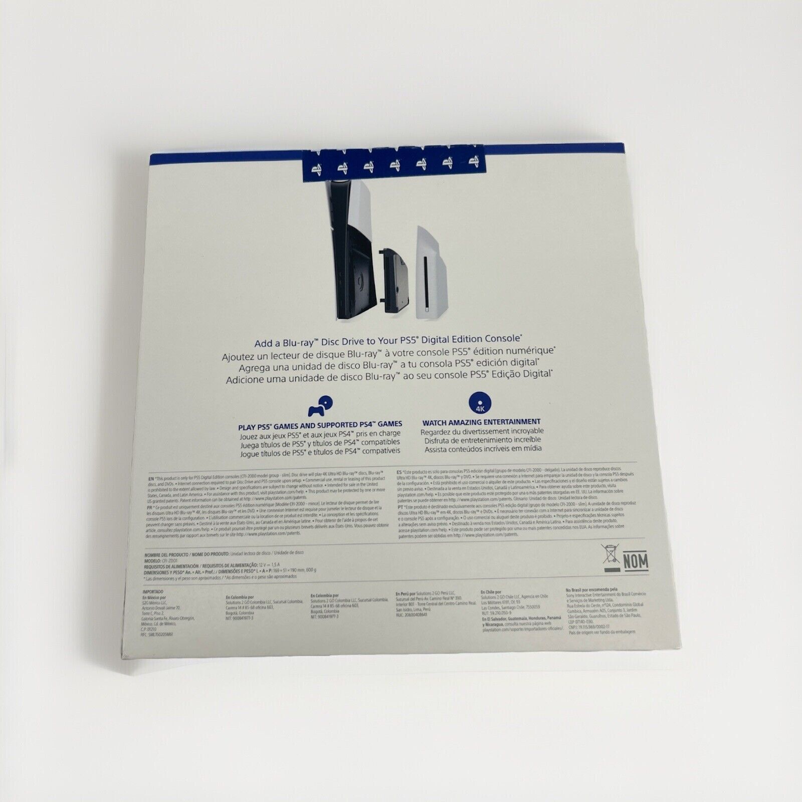 Sony Disc Drive for PS5 Slim Digital Edition Consoles - White - Factory Sealed