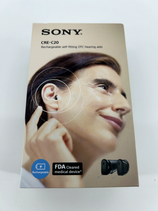 Sony CRE-C20 Self-Fitting OTC Bluetooth Hearing Aids - No Power Cord
