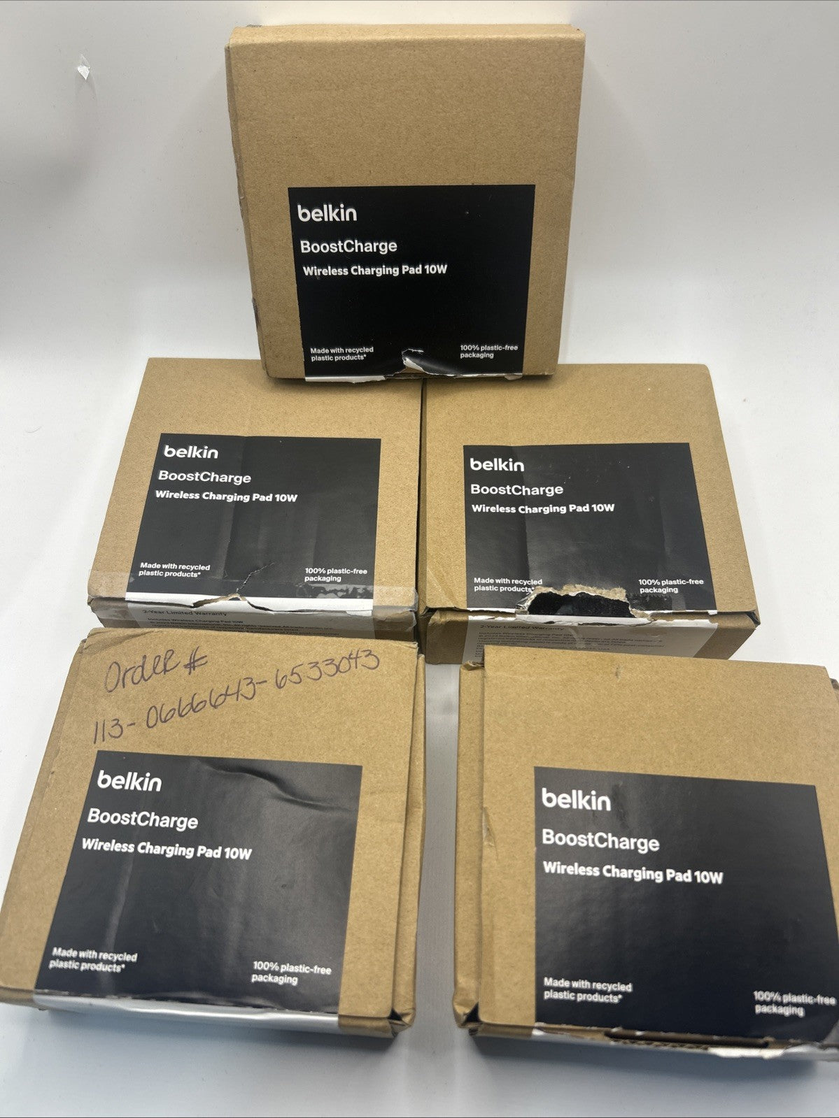5 Pack-Belkin BOOST CHARGE Wireless Charging Pad 10w Fast