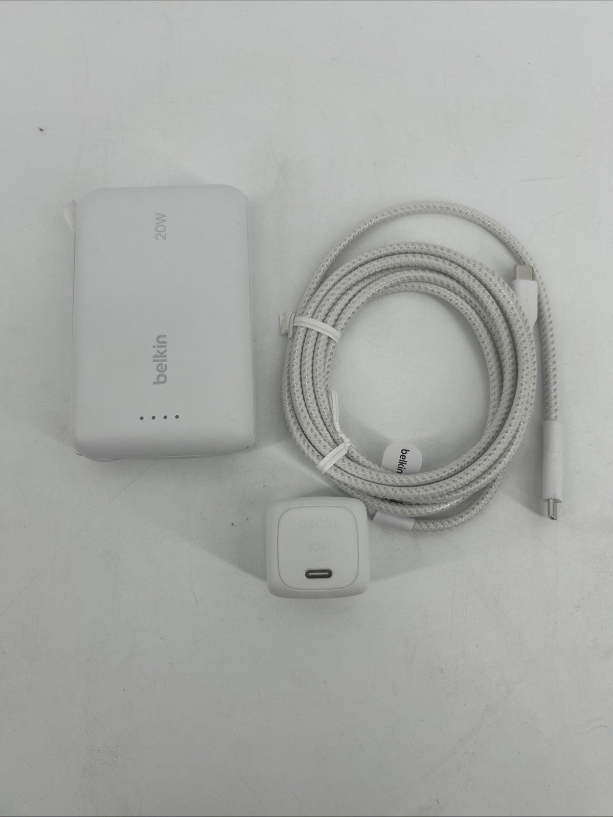 Belkin Charging Set- Mobile 20w Charger W/ USB-C Connection - 30 W Brick - Cord