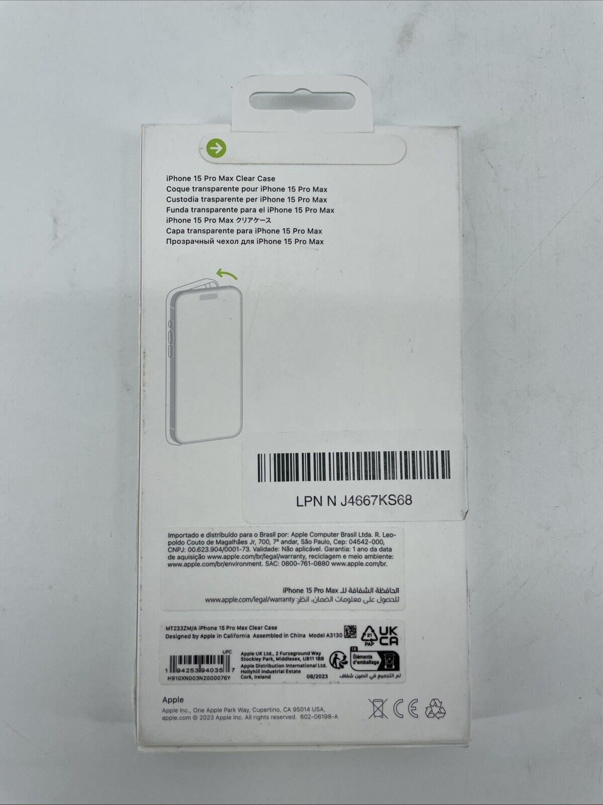 Apple Clear Case with MagSafe for iPhone 15 Pro Max