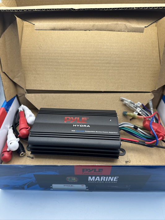 Pyle 4 Channel Marine Amplifier- 400 Watt RMS 4 OHM Full Range Stereo