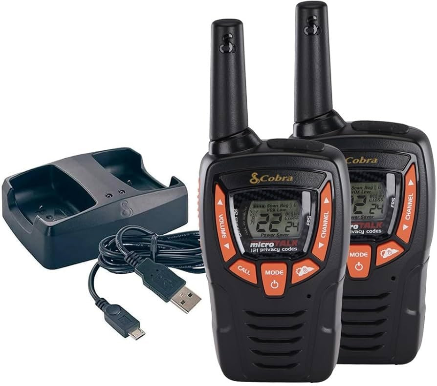 Cobra ACXT390 Walkie Talkies - Rechargeable, Lightweight, 22 Channels, 23-Mile