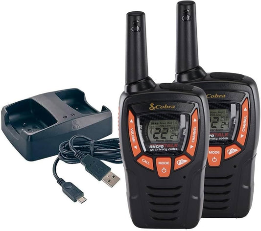 Cobra ACXT390 Walkie Talkies - Rechargeable, Lightweight, 22 Channels, 23-Mile