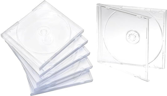 Maxtek 10.4 mm Standard Single Clear CD Jewel Case with Assembled Clear Tray