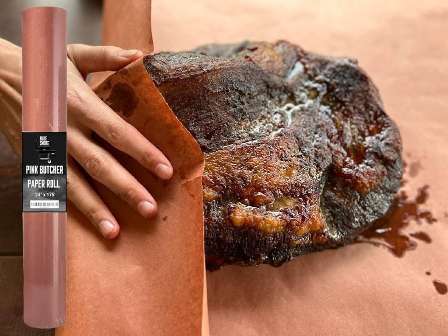 BLUE SMOKE Extra Wide Pink Butcher Paper Roll (24 inch x 175 feet), Unwaxed,