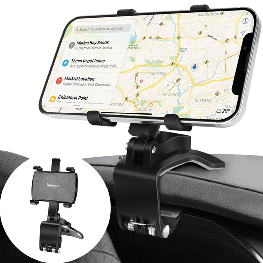 Bawyot Car Phone Holder Mount Dashboard 360 Degree Rotation Multifunctional Clip