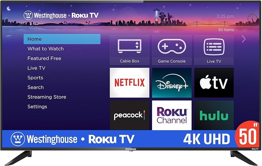Westinghouse Roku TV - 50 Inch Smart Television, 4K UHD LED with Wi-Fi