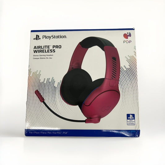 PDP AIRLITE Pro Wireless Headset with Mic for PS5, PS4, PC - Cosmic Red