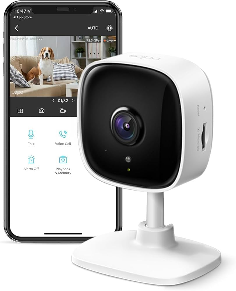 TP-Link Tapo 1080P Indoor Security Camera for Baby Monitor, Dog Camera w/Motion