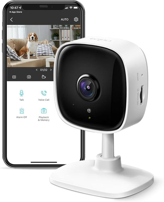 TP-Link Tapo 1080P Indoor Security Camera for Baby Monitor, Dog Camera w/Motion