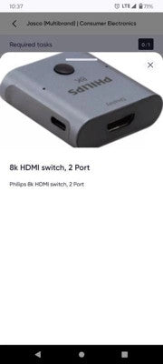 Philips 8K HDMI 2-Port Switch - Silver
