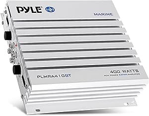Pyle 2.1 Bluetooth Marine Amplifier Receiver - Waterproof 4 Channel Wireless