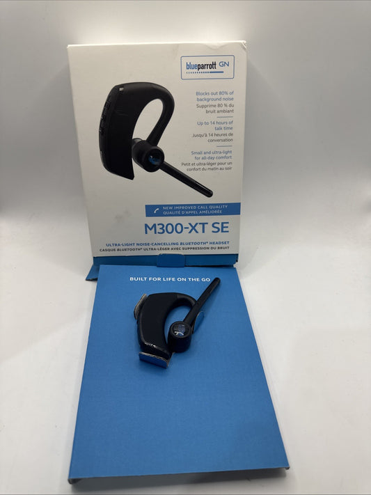 BlueParrott M300 XT SE Mono Bluetooth Wireless Headset Black Ultra Light Noise