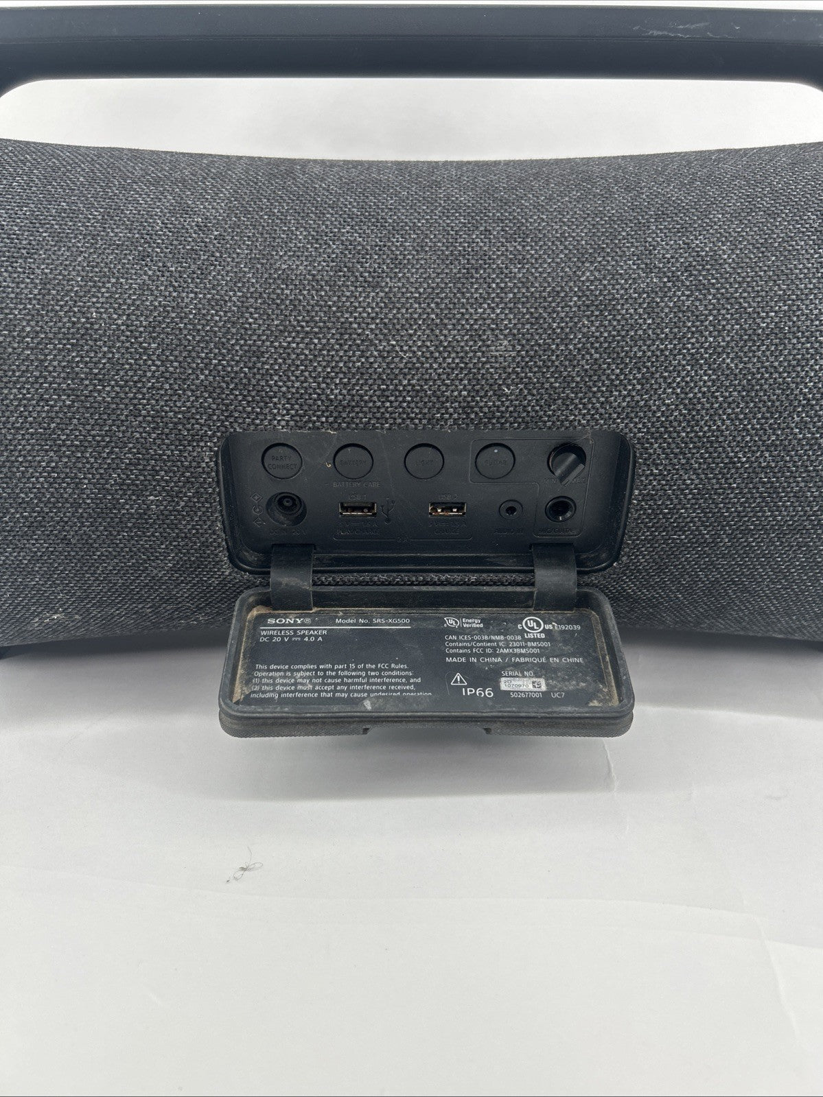 Sony SRS-XG500 Portable Speaker - No Charger Included - See Description