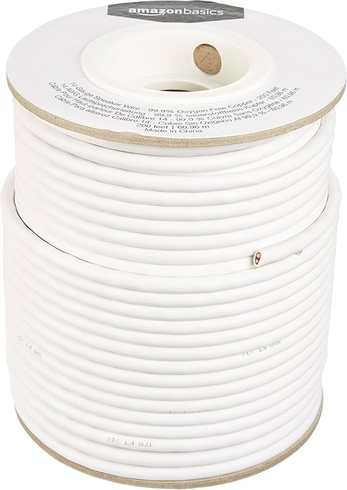 Amazon Basics 14-Gauge Audio Speaker Wire Cable - 99.9% Oxygen-Free Copper