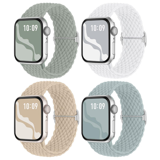 Stretchy Nylon Solo Loop Bands Compatible with Apple Watch 38mm 40mm 41mm 42mm
