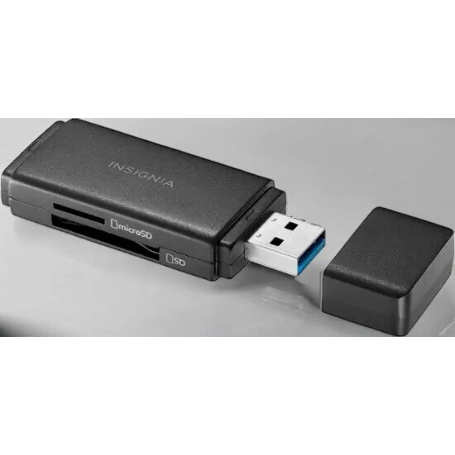 Insignia USB 3.0 SD and microSD Memory Card Reader - Black
