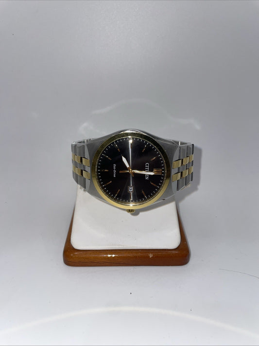 Citizen Eco-Drive Women's Corso Calendar Siler Gold Watch 28MM EW2299-50E