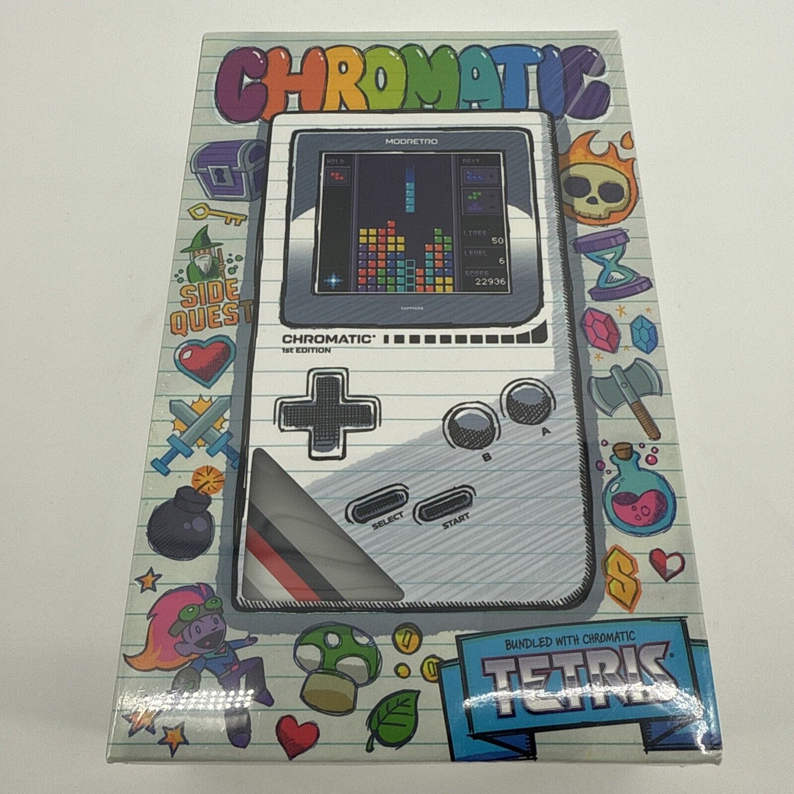 Modretro Chromatic 1st Edition Bundled with Chromatic Tetris Factory Sealed