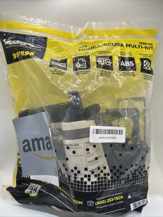 Metra 99-7898 Single DIN Black Stereo Dash Kit with Trim Plate 2 Jewel CD Cases